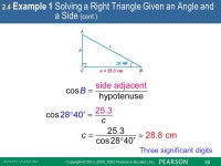Copyright © 2013, 2009, 2005 Pearson Education, Inc. 1 2 Acute Angles and Right Triangles Copyright © 2013, 2009, 2005 Pearson... 