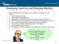 Emerging Markets Chapter 7 Matakuliah: J0474 International Marketing Tahun: ppt download