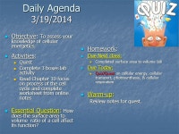 Daily Agenda 9/3/2013 & 9/4/2013 Objective: To learn about Ms. Snow, her expectations for Biology class, and one another... 