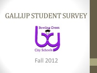GALLUP STUDENT SURVEY Fall BACKGROUND INFORMATION Student surveys were administered previously in the Fall of 2009 and 2011... 