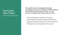 THE EXPERTS IN FEDERAL UNIVERSAL SERVICE FUNDING. -  ppt download