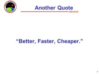 MDA/DAC 1 The More Things Change……….. Truth or Perception? Barney Klehman Director of Contracting, Missile Defense Agency... 