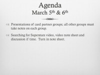 March 5,6 AgendaMarch 5,6 Agenda Learning Target: Be able to explain what causes various types of stellar explosions (continued)... 