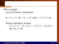 Copyright © Jones and Bartlett ；滄海書局 Ch7_2 Chapter Contents  7.1 Vectors in 2-Space 7.1 Vectors in 2-Space  7.2 Vectors... 