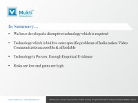 Business Presentation. Agenda – Overview2 About Vmukti Solutions Pvt Ltd Opportunities /Market Drivers Video Streaming Business... 