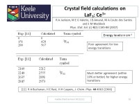 Computer Modelling of Materials for Optical and Energy Applications Robert A Jackson Lennard-Jones Laboratories, School of... 