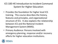 Federal Emergency Management Agency Emergency Management Higher Education Program Emergency Management Institute June 3, ppt download