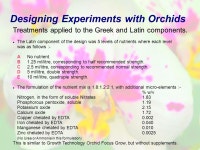Designing Experiments with Orchids Presented by Ian Parsons. -  ppt download
