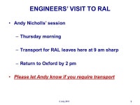 1 6 July 2011 Registration 08:30 – 09:30 today 08:30 – 09:00 tomorrow Coffee times today & tomorrow If you haven’t done so... 