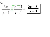 12.6A Adding Rational Expressions with SAME denominators. -  ppt download