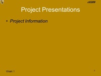 Week 1 c0209 Software Engineering Course Practice Project Course Overview Software Institute, Nanjing University, Spring 2007 c... 