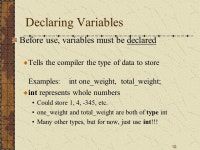 1 C++ Programming Basics Chapter 2 Lecture CSIS 10A. -  ppt download