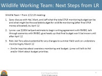 © All rights reserved. Front Range Roundtable Landscape Restoration Team— Wildlife Sub-Team Meeting #17 Tuesday, March 18... 