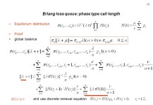1 Networks of queues Networks of queues reversibility, output theorem, tandem networks, partial balance, product-form... 