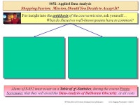 S052/Shopping Presentation – Slide #1 © Willett, Harvard... Education S052: Applied Data Analysis Shopping Presentation: Six.... 