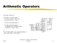 Design & Co-design of Embedded Systems Combinational Logic in SystemC Maziar Goudarzi. -  ppt download