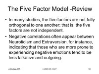 Attitudes and the Spiritual Life-003 Personality; Attitudes; Review of The Big Five; Jung and the MBTI. -  ppt download
