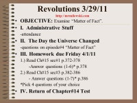 Revolutions 3/28/11  OBJECTIVE: Examine the Voyages of Discovery. I. Journal#7 pt.A -Examine the Picture on p.375 -Answer the... 