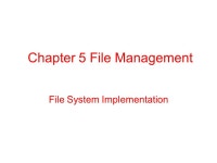 Chapter 5 File Management File System Implementation. -  ppt download