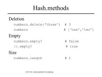 CIT 383: Administrative ScriptingSlide #1 CIT 383: Administrative Scripting Methods and Hashes. -  ppt download
