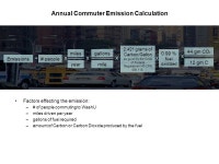 Class Project Report Sustainable Air Quality, EECE 449/549, Spring 2008 Washington University, St. Louis, MO The Carbon Footprint... 