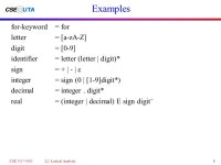 CSE 5317/4305 L2: Lexical Analysis1 Lexical Analysis Leonidas Fegaras. -  ppt download