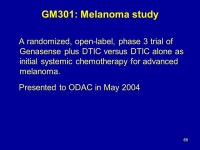 NDA Genasense (G3139, oblimersen) for the treatment of relapsed/refractory Chronic Lymphocytic Leukemia in combination with... 