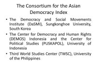 What Can An(other) Asian Democracy Index Do for Regional Integration in Asia? -  ppt download