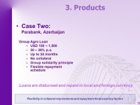 Improving Efficiency in Agricultural Micro Lending at Universal Banks by Michael Kortenbusch Business and Finance Consulting... 