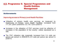1 PRESENTATION OF THE NATIONAL DEPARTMENT OF HEALTH’S ANNUAL REPORT FOR 2009/10 TO THE PORTFOLIO COMMITTEE ON HEALTH NATIONAL... 