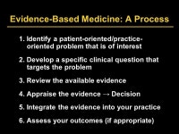 Evidence-Based Medicine: What does it really mean? Sports Medicine Rounds November 7, ppt download