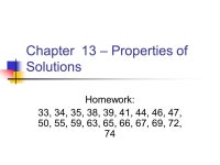 Chapter 13 – Properties of Solutions Homework: 33, 34, 35, 38, 39, 41, 44, 46, 47, 50, 55, 59, 63, 65, 66, 67, 69, 72, ppt download