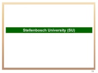 TRANSFORMATION PLAN OF THE UNIVERSITY OF CAPE TOWN AND STELLENBOSCH UNIVERSITY Presentation to the Portfolio Committee on Higher... 