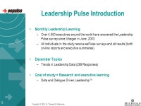 December Leadership Pulse™ Dr. Theresa M. Welbourne Preliminary Report January 24, 2006 the measure of your success. -  ppt... 