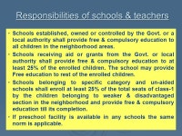 RIGHT OF CHILDREN TO FREE & COMPULSORY EDUCATION ACT, ppt download