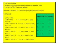 Exposure C++ Chapter VI Data Type Operations C++ Integer Operations Symbols +Addition -Subtraction *Multiplication /Integer... 