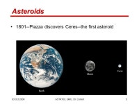 03 Oct 2000ASTR103, GMU, Dr. Correll1 Ch 8--Asteroids, Meteors, Comets. -  ppt download