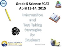 Grade 5 Science FCAT April 13-14, 2015 Department of Science. -  ppt download
