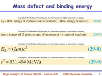 Major Concepts of Physics PHY 102 – Lecture #  Syracuse University Lecture #21 What is radioactivity? April 8 th Spring 2015... 