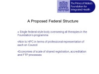 Jean Nestor Project manager: Regulation 26th November 2005 The Prince of Wales’s Foundation for Integrated Health. -  ppt download