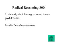 Geopardy! PLAPRadical Reasoning  And || Lines Tubular Triangles Applying Tubular  s Quool Quads ppt download
