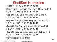 CS 221 – Computer Science II Sorting and Searching 1 Theres nothing in your head the sorting hat cant see. So try me on and... 