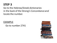 How To Do A Bible Word Study Using Strong’s Concordance as a starting point James Strong ppt download