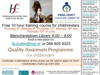 Free 10 hour training course for childminders on Thursday 5 th, Monday 9 th,Thursday 12 th, Monday 16 th and Thursday 19 th of... 