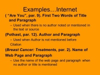 Parenthetical Citations. What the heck???? Any time you take another person’s ideas or text, you need to cite the information... 