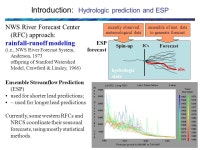 Applications of macroscale hydrologic models for water cycle monitoring and streamflow prediction Andy Wood Civil and... 