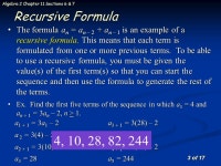 Chapter 11 Sec 6 Recursion and Special Sequences. -  ppt download