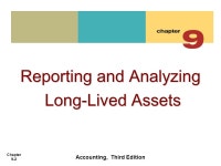 Chapter 9-1. Chapter 9-2 Reporting and Analyzing Long-Lived Assets Long-Lived Assets Accounting, Third Edition. -  ppt download