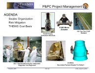 THEMIS SRR MO-1UCB, July 8-9, 2003 THEMIS Mission Overview Peter R. Harvey Project Manager Space Sciences Laboratory University... 