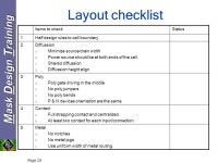 M ask D esign T raining M ask D esign T raining Page 1 Quality Layout. -  ppt download
